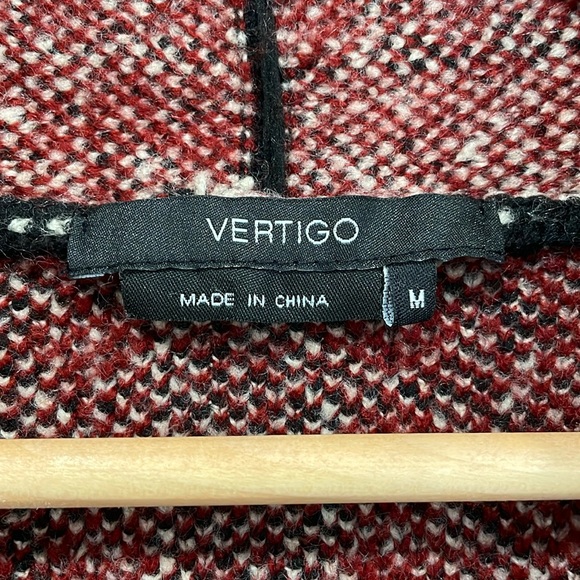 Vertigo Aztec Patterned Long Sweater Cardigan Womens Size M Oversized Jacket - Picture 2 of 13